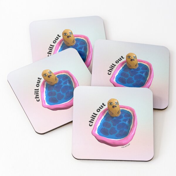 Item preview, Chill out Blob Dude in Pool, Aesthetic Pastel | lilsboobthangs designed and sold by lilsboobthangs.