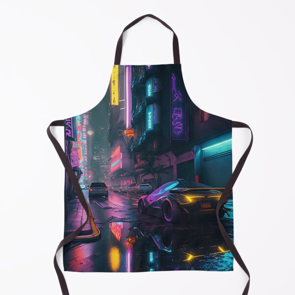 Item preview, Neon Super Car Driving the Streets of Cyberpunk Tokyo designed and sold by Ts-prints95.
