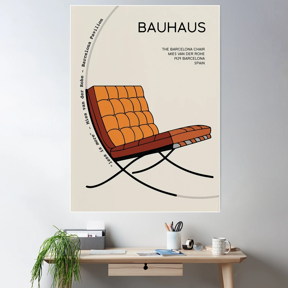 Barcelona chair poster Mies van der Rohe poster Ludwig Mies -  Portugal