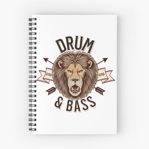 Item preview, DRUM & BASS  - Lion Face (black) designed and sold by Discothreadz.
