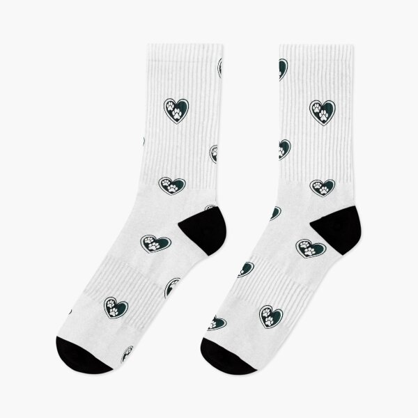 Item preview, Cute Dog Paws in Black to Green Gradient Stylized Heart designed and sold by MoePark.