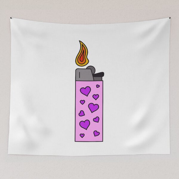 Item preview, Pink Lighter with Purple Hearts designed and sold by rkenefick33.