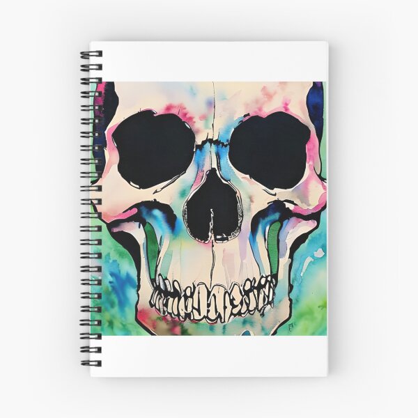 Item preview, Watercolor Bones: Colorful Skull Art designed and sold by Dystopicdesign.