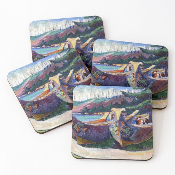 Item preview, First Nations War Canoes in Alert Bay by Emily Carr designed and sold by TheRedVineyard.