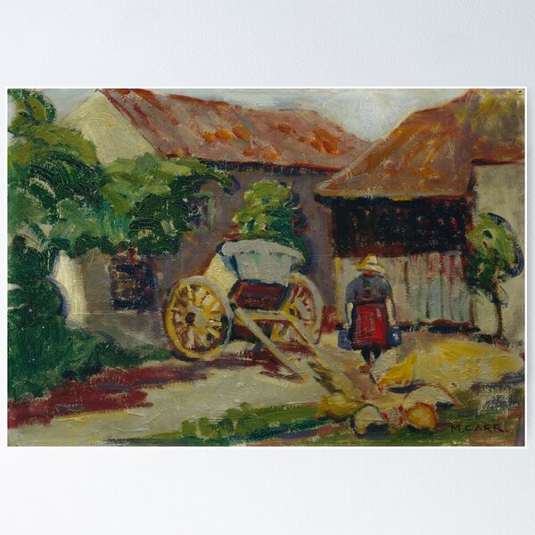 Emily Carr - Breton Farm Yard Poster