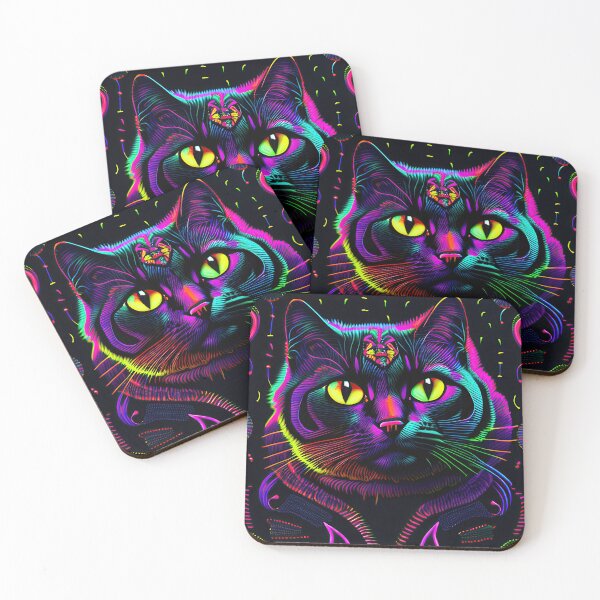 Item preview, #F101: Colorful Neon Cat Sketch designed and sold by FarStarL33.