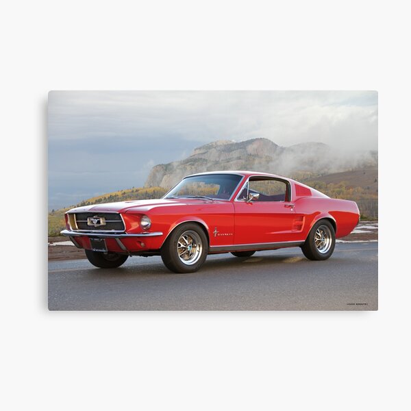 1967 Ford Mustang nightmare Canvas Print Framed 5Pcs Panel Wall Art Poster Decor 