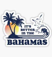 Pegatina Es mejor en las Bahamas Vintage 80s 70s