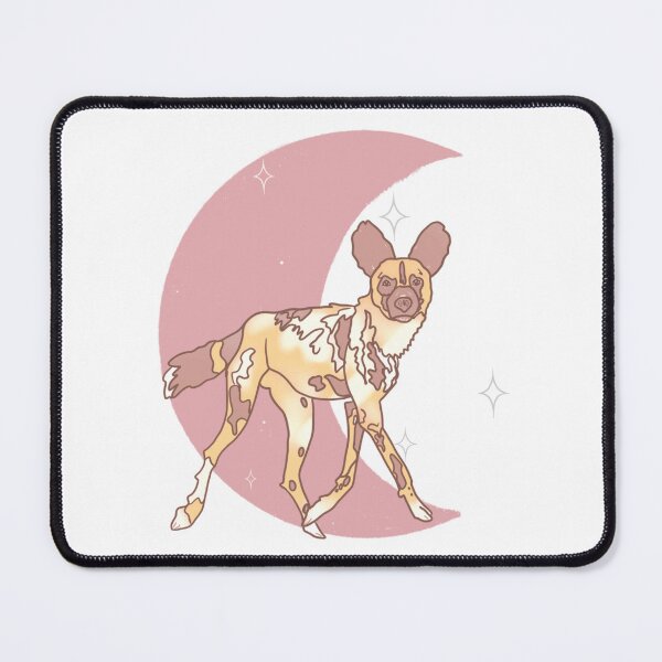 Item preview, African Painted Dog Crescent - Rose designed and sold by bellamousse design co.