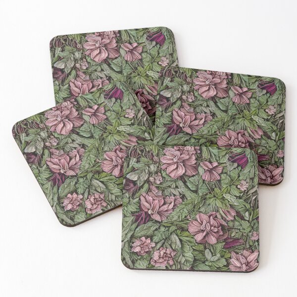 Item preview, Burgundy Floral designed and sold by Poetic Patterns Studio.