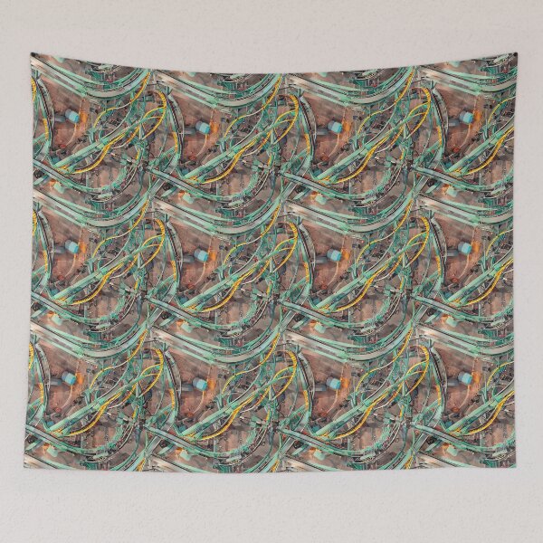 Item preview, Cyberpunk Machinery and Wiring - Seamless Pattern designed and sold by Chubuter.