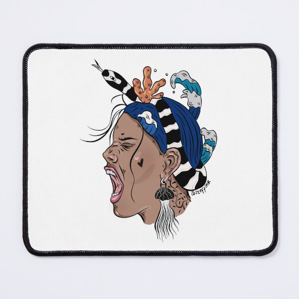 Item preview, Beach please screaming woman with ocean head designed and sold by zteffink.
