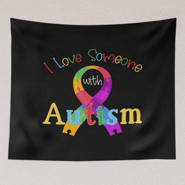 Item preview, I Love Someone With Autism Ribbon Autism Awareness designed and sold by John Bowen.