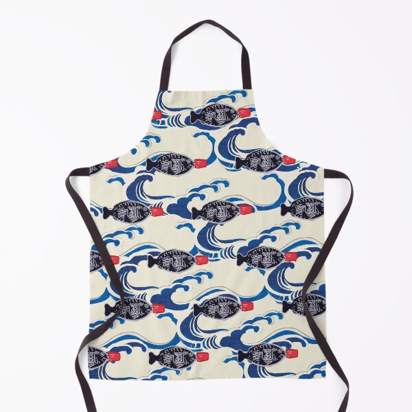 Item preview, Japanese Great Ocean Wave Fish Soy Sauce Pattern designed and sold by frmwrte.