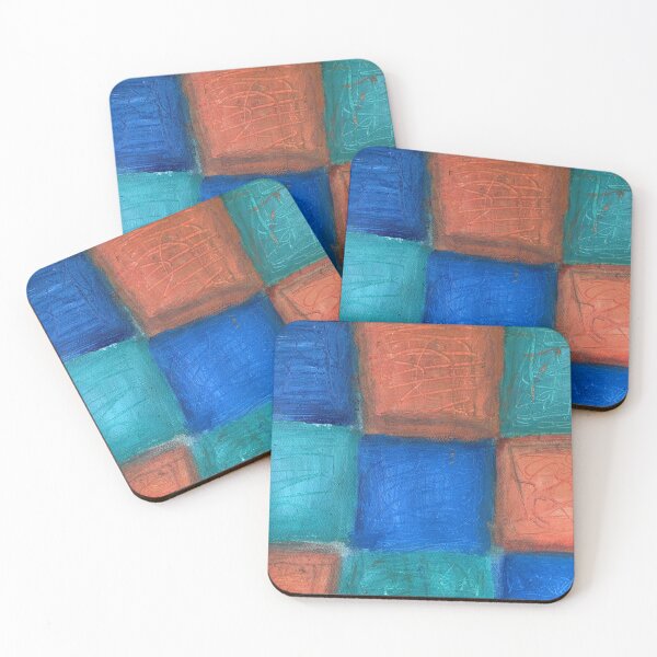 Item preview, Rustic Tiles - abstract art print abstract tiles geometric abstract colorful wall art designed and sold by AdzSpirit.