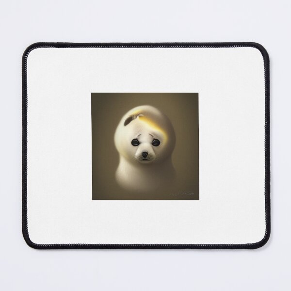 Item preview, Ugly baby harp seal with a hole in the side of its head designed and sold by UglyAIArtwork.