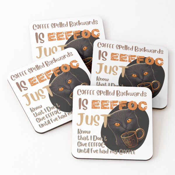 Item preview, Coffee Spelled Backwards designed and sold by Cute-Jory-Store.