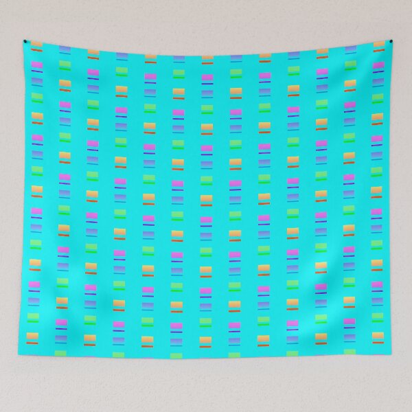 Item preview, Turquoise colorful color combination |  Turquoise colorful abstract geometric pattern designed and sold by lausn.