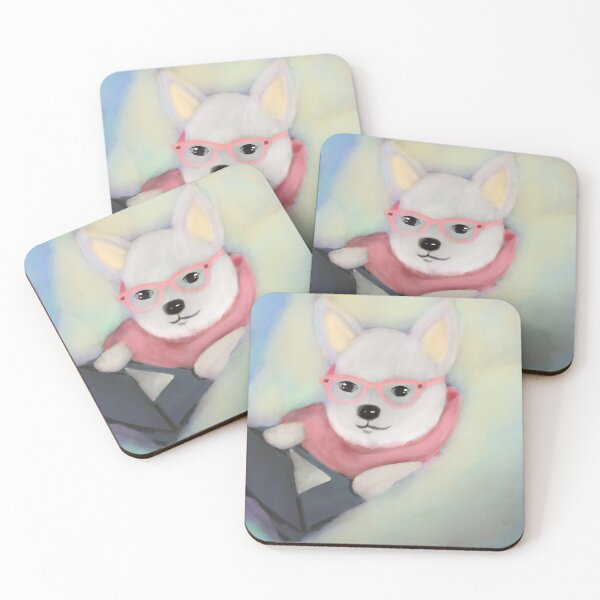 Item preview, Water coloring dog using laptop  designed and sold by TeaTimeQueens.