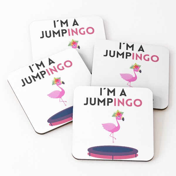 Item preview, Jumping trampoline sport with funny flamingo - Jumpingo designed and sold by Jawoahl.