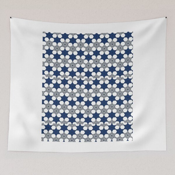 Item preview, Zellige Moroccan Pattern Blue And white Color Graphic  designed and sold by markweasley16.