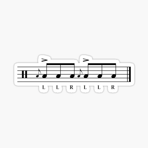 Swiss Army Drillings - Drum Rudiment Sticker