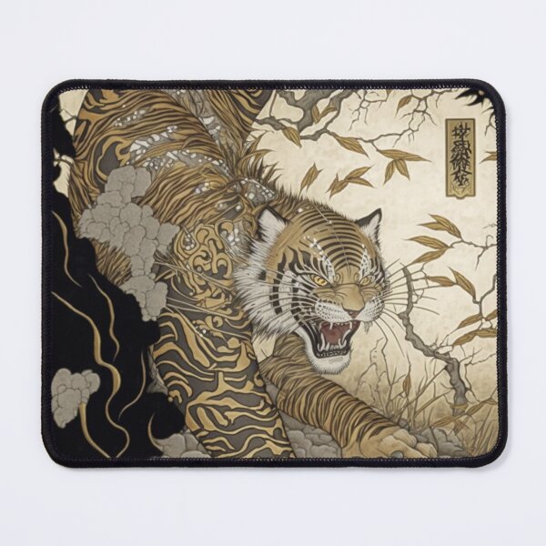 Artikelvorschau, Gemälde von Tiger auf Blattgold Hintergrund Japanische Kunst entworfen und verkauft von AstraNovaStudio.