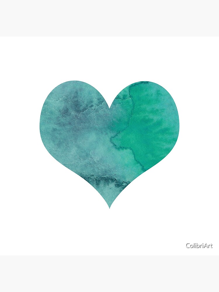 "turquoise heart" Art Print by ColibriArt Redbubble