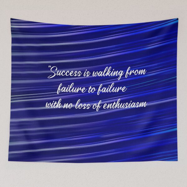Item preview, Success is walking from failure to failure with no loss of enthusiasm, Winston Churchill, quote, motivational, designed and sold by getlyart.