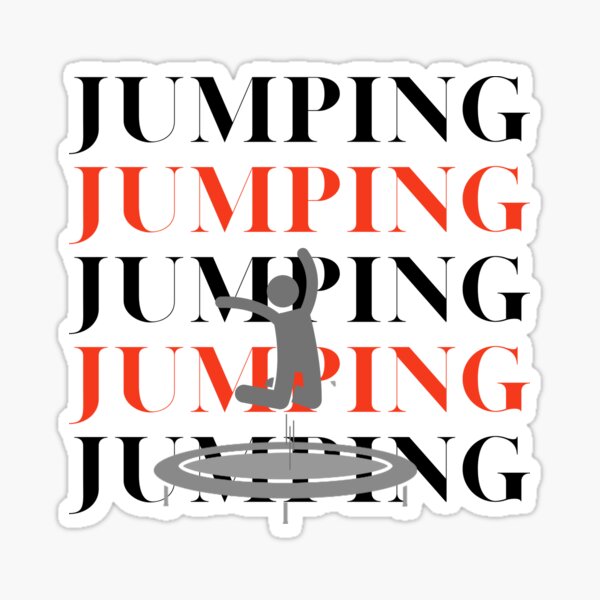 Trampoline Women Jumping Fitness Gift' Sticker