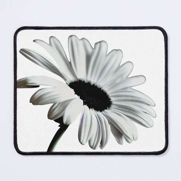 Item preview, a white flower with a black center on a white background designed and sold by DesignAtYO.