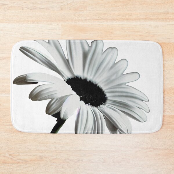 Item preview, a white flower with a black center on a white background designed and sold by DesignAtYO.