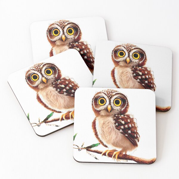 Item preview, a drawing of an owl sitting on a branch designed and sold by DesignAtYO.