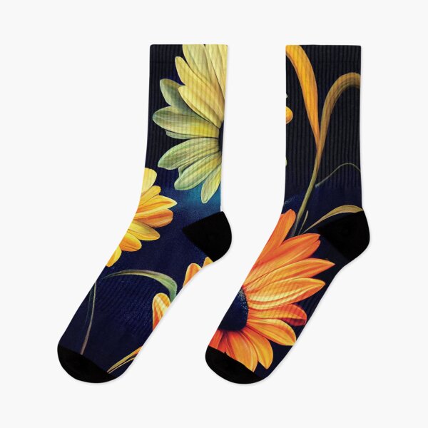 Item preview, a painting of three yellow and orange flowers designed and sold by DesignAtYO.