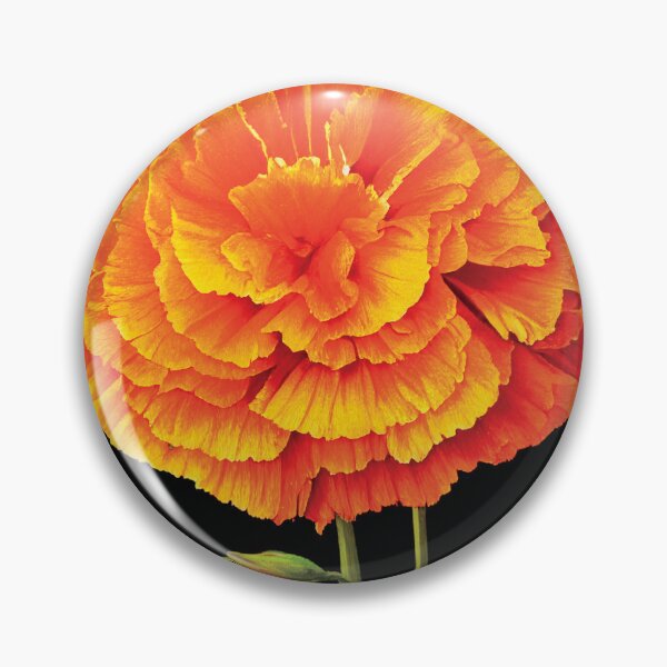 Item preview, a large orange flower on a black background designed and sold by DesignAtYO.
