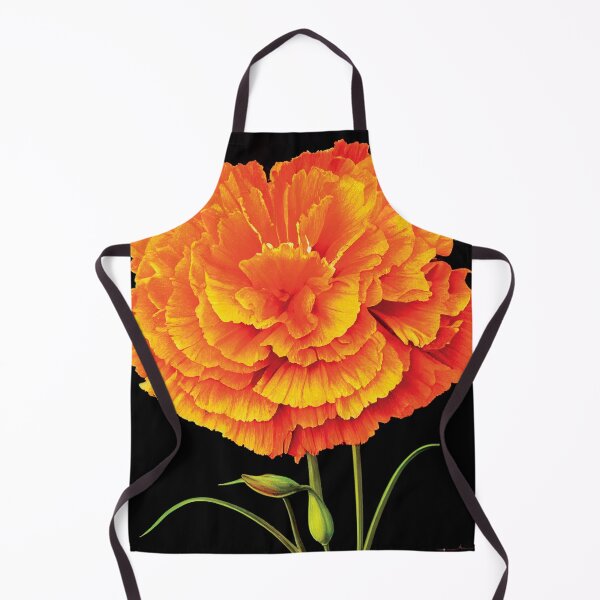 Item preview, a large orange flower on a black background designed and sold by DesignAtYO.