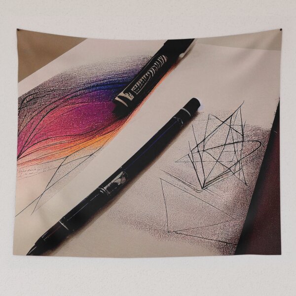 Item preview, a pen sitting on top of a piece of paper designed and sold by DesignAtYO.