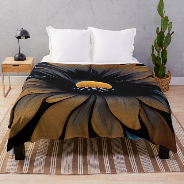 Item preview, a close up of a yellow and black flower designed and sold by DesignAtYO.