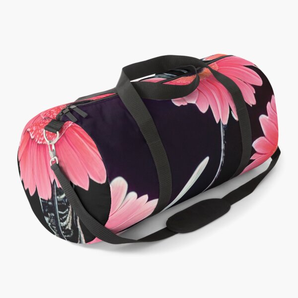 Item preview, a painting of pink flowers on a black background designed and sold by DesignAtYO.