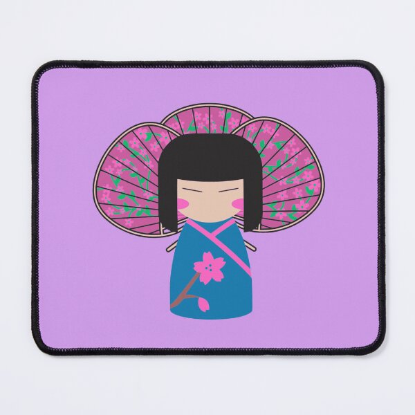 Item preview, Japanese Kimono Doll With Fans designed and sold by LMoonDesigns.
