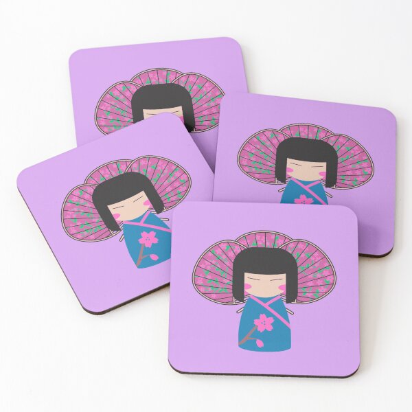 Item preview,  Japanese Kimono Doll With Fans designed and sold by LMoonDesigns.