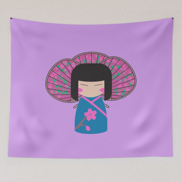 Item preview,  Japanese Kimono Doll With Fans designed and sold by LMoonDesigns.