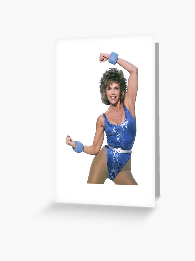 Jane Fonda Retro Aerobics 80s | Greeting Card