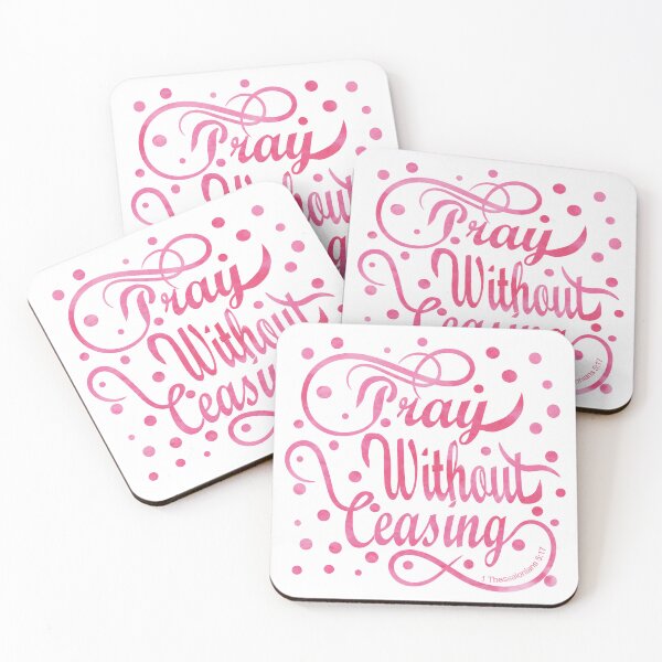 Item preview, Pray Without Ceasing - pink designed and sold by Heather Walton.
