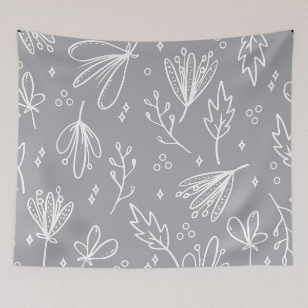 Item preview, Flowers with Leaves and seamless pattern botanical illustration designed and sold by Mahe-Art.