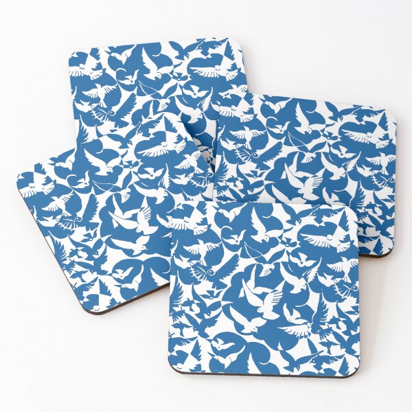 Item preview, Pigeons in White and Blue designed and sold by siren-of-melet.
