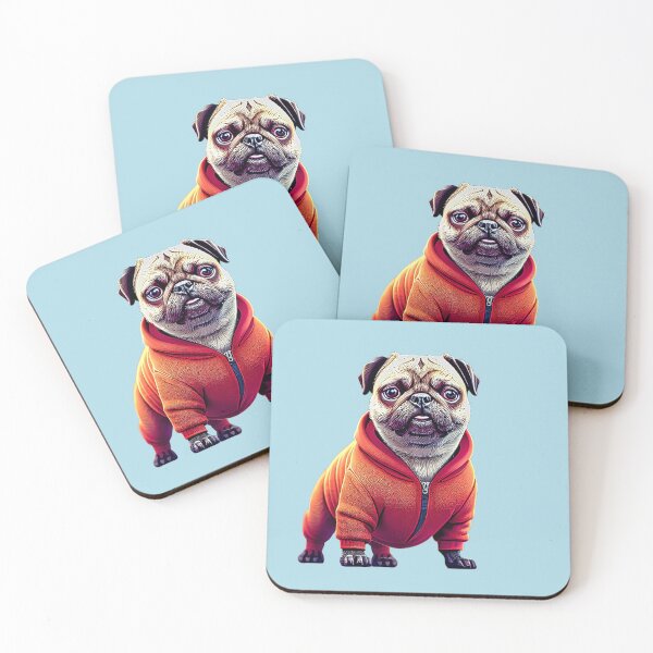 Item preview, Cute Pug in Gangsta Prisoner Costume - Adorable Dog in Hip Hop Jail Outfit designed and sold by Pawsitive Palette.