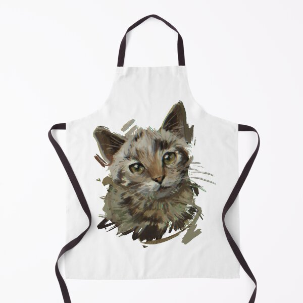 Item preview, Gray Cat Striped in Oil Paint Style - transparent designed and sold by ShapedCube.