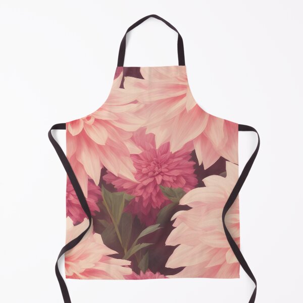 Item preview, Flores de dalia rosa, patrón botánico vintage designed and sold by Edith Leyster.
