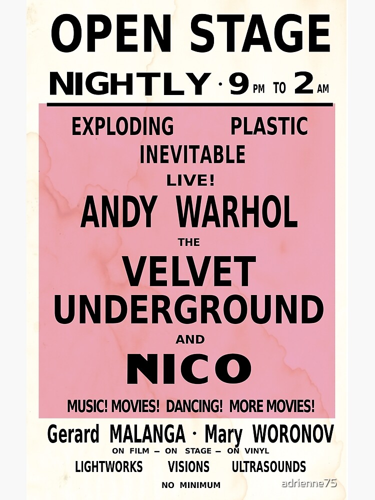 VELVET UNDERGROUND NICO ANDY WARHOL VINTAGE POSTER by adrienne75